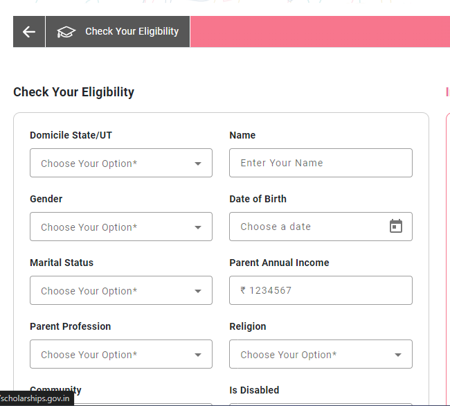 Scholarship eligibility checker